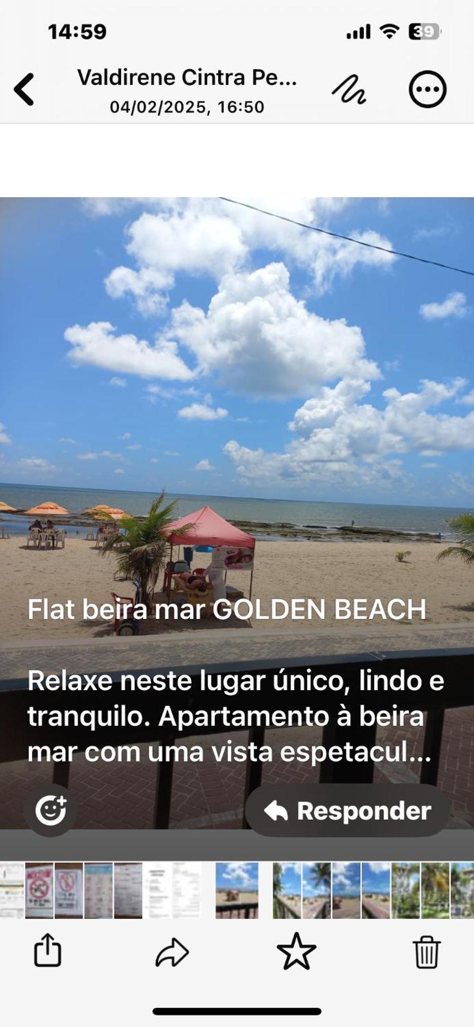 Golden Beach Flat Na Praia Piedade 热博阿陶 外观 照片